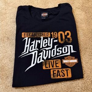 Harley Davidson Live Fast Tshirt Womens Medium